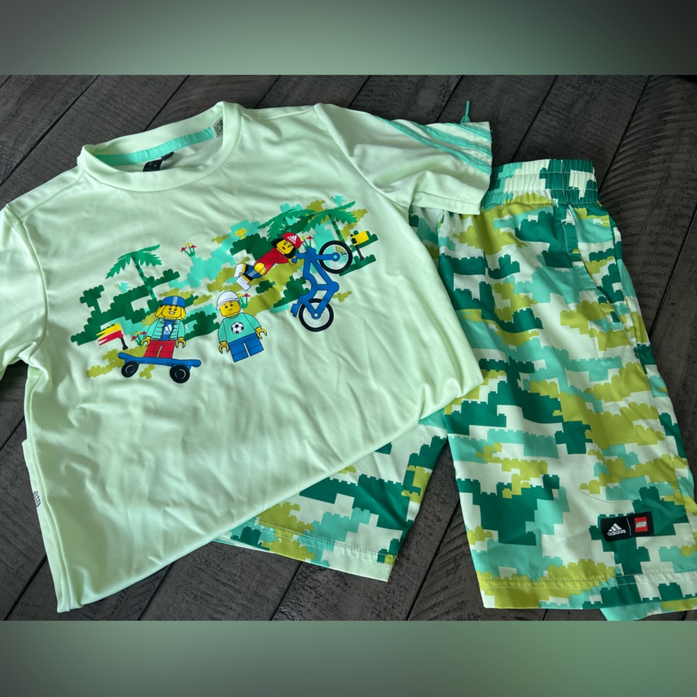 Adidas LEGO set - boys size small. LEGOLAND